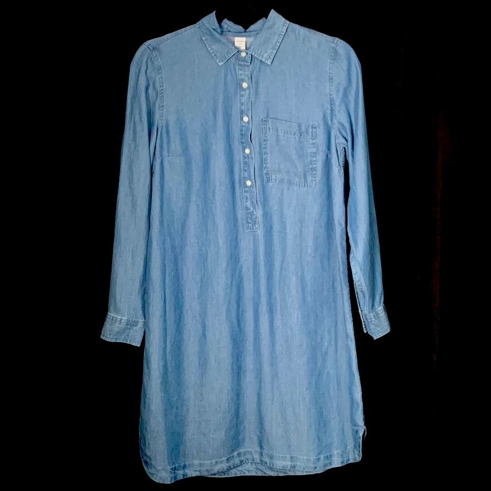 Old Navy Long Sleeves Chambray Mini Dress